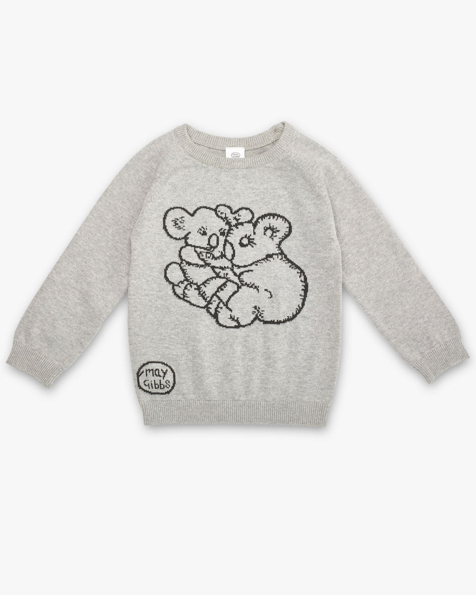 May Gibbs x Walnut Melbourne Cuddle Knit Jumper Koala Grey