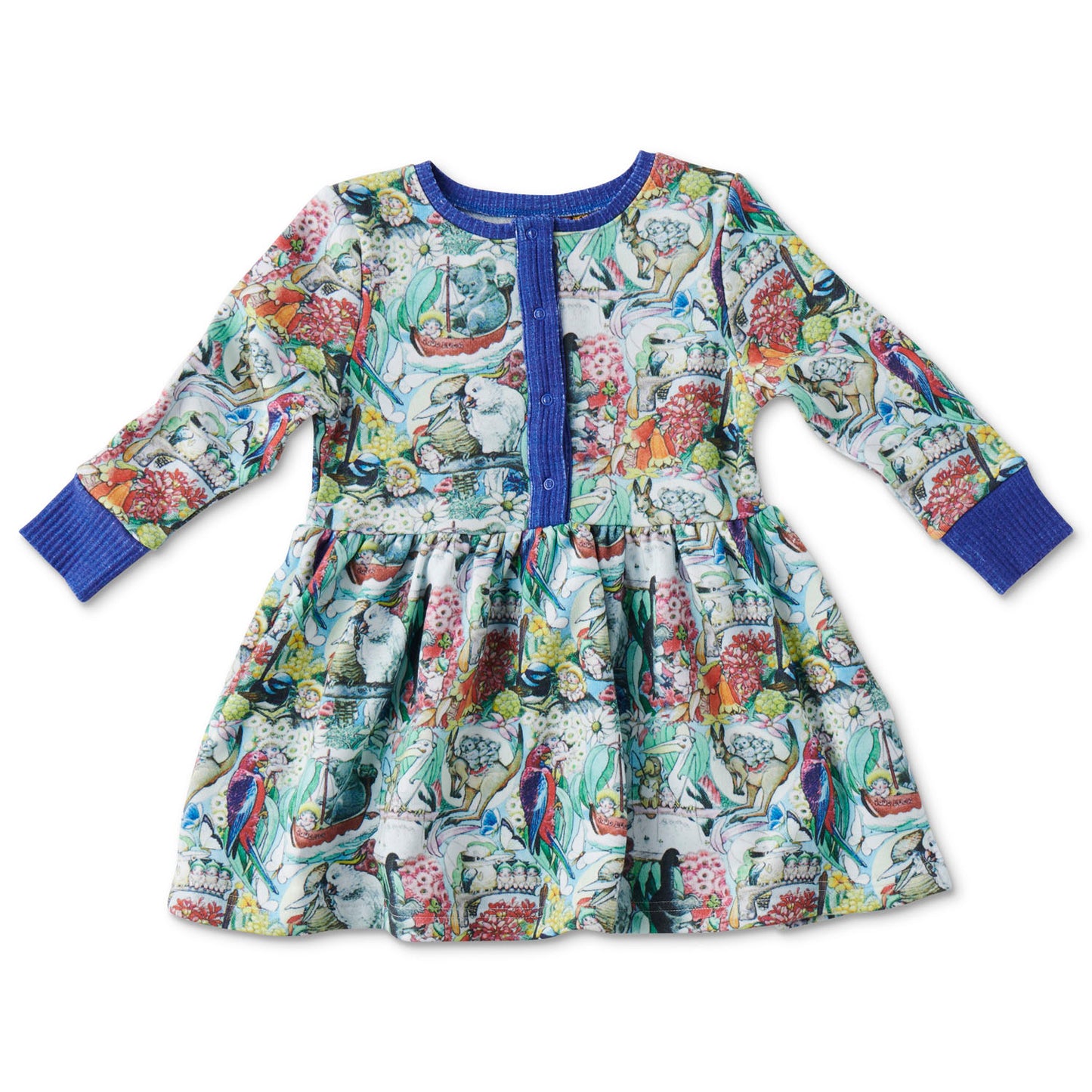 May Gibbs X Kip&Co Bush Friends Long Sleeve Sweater Dress