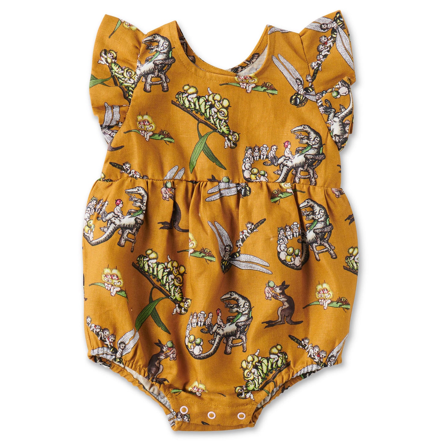 May Gibbs X Kip&Co Desert Daycare Linen Frill Playsuit