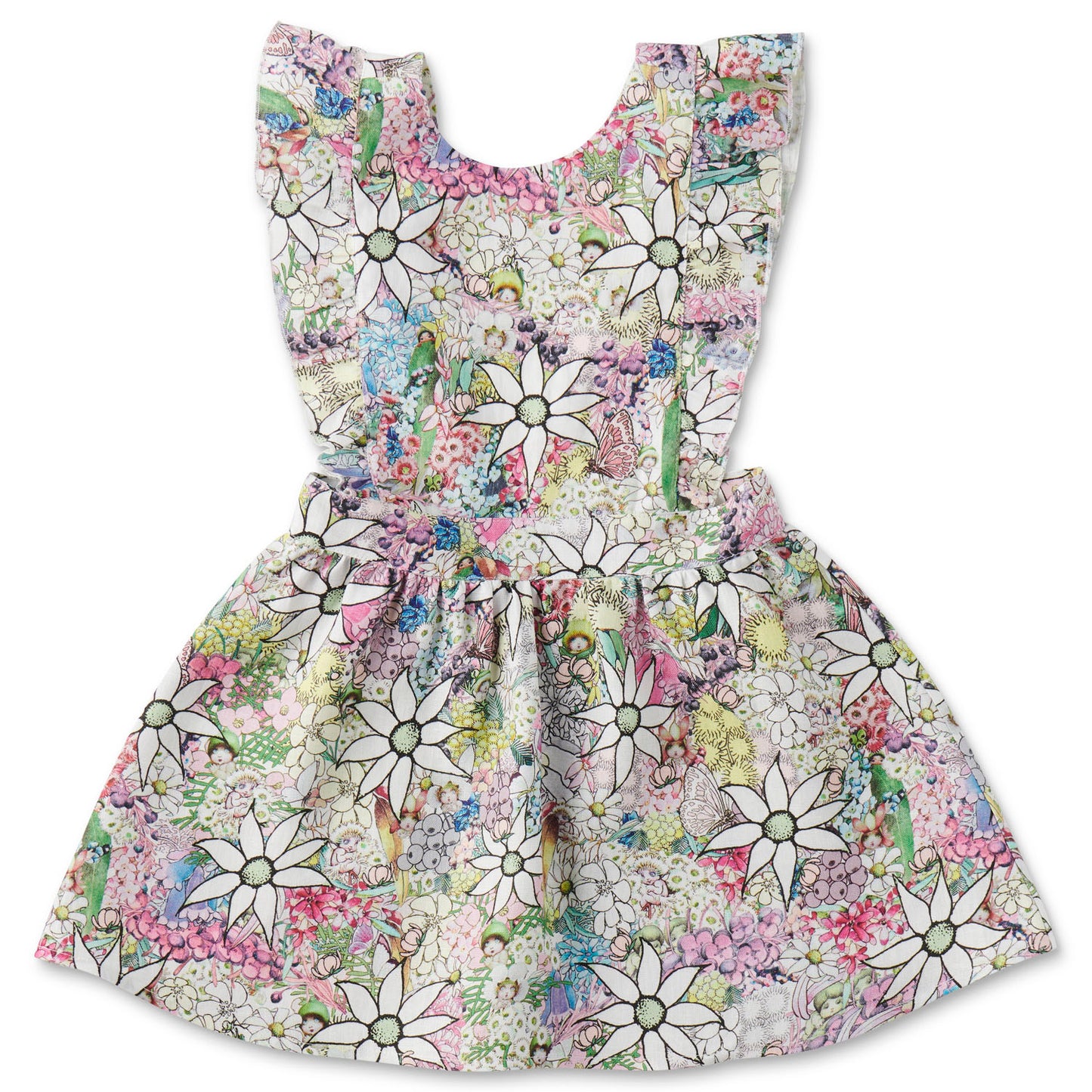 May Gibbs X Kip&Co Flora And Fauna Linen Frill Party Dress