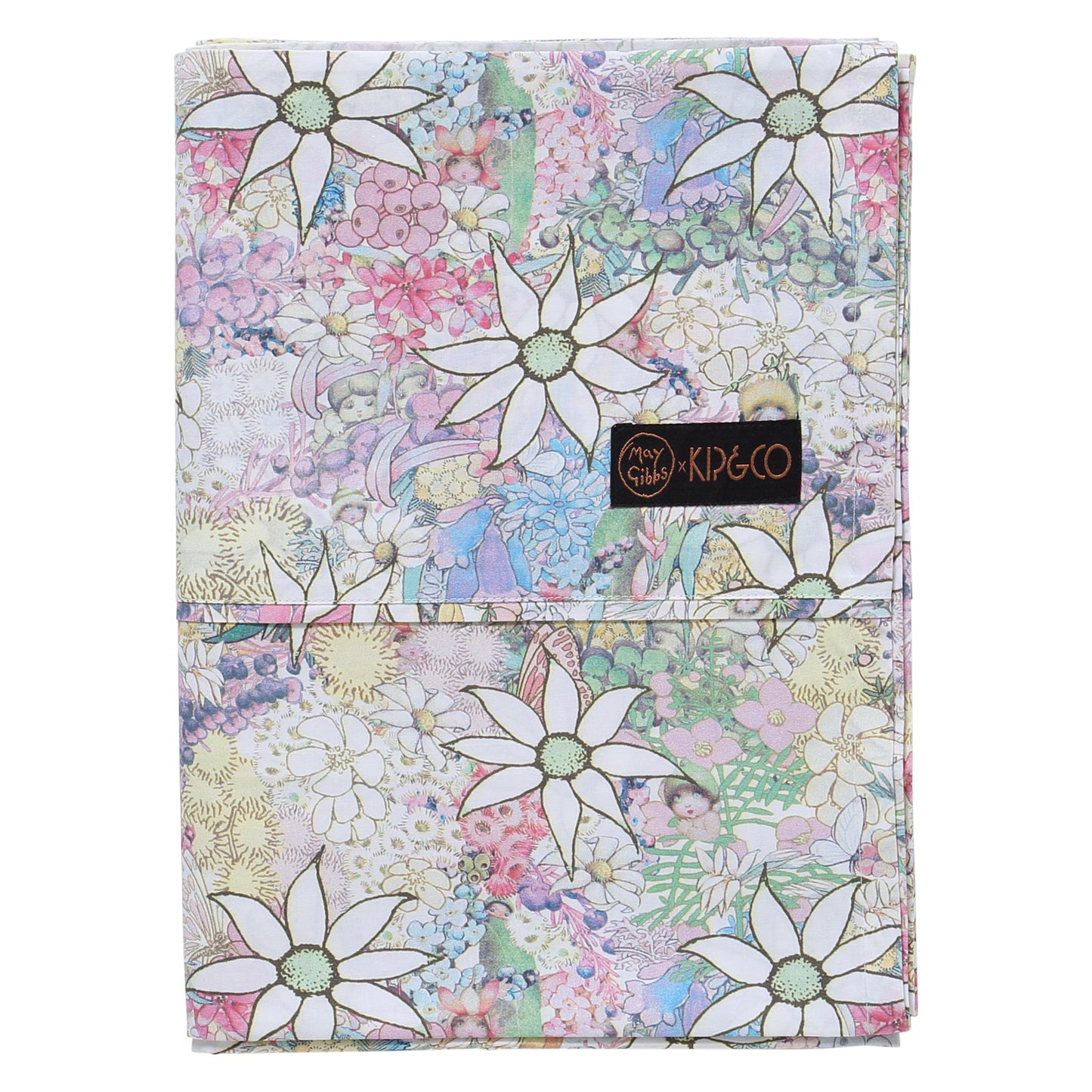 May Gibbs x Kip&Co Flora & Fauna Organic Cotton Flat Sheet