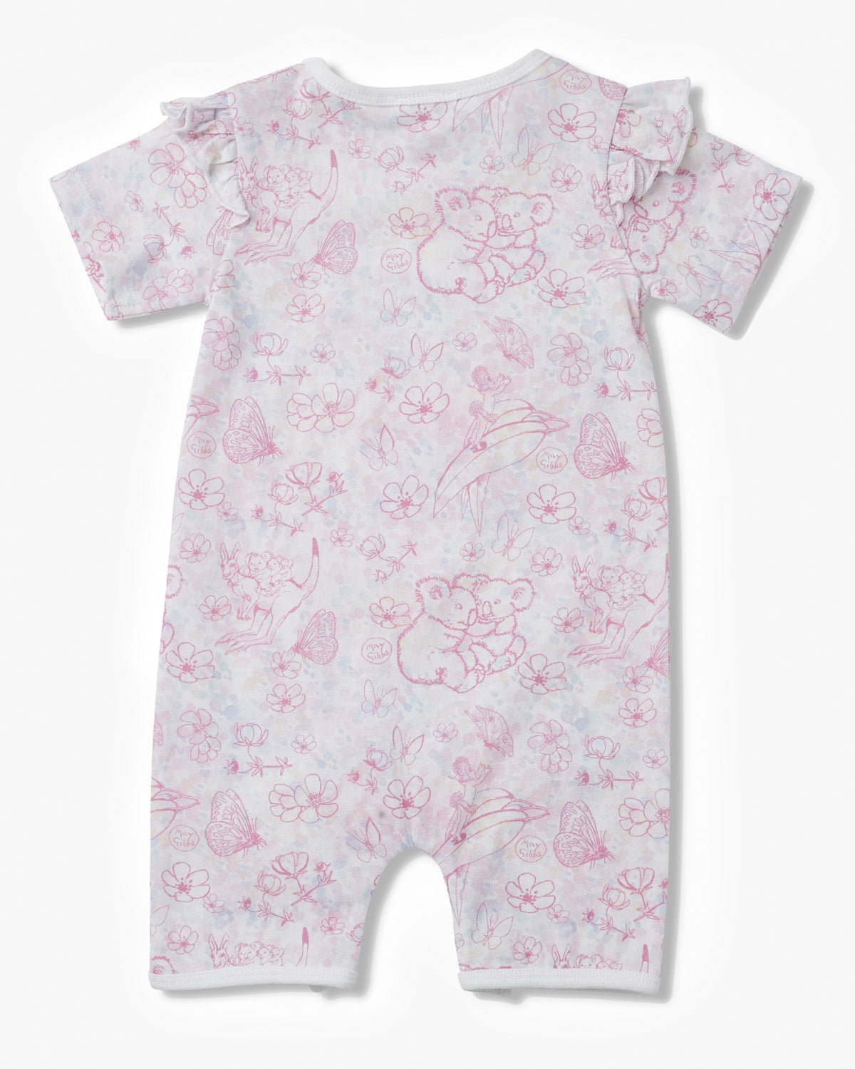 May Gibbs x Walnut Melbourne Rose Frill Romper - Fairy Floss