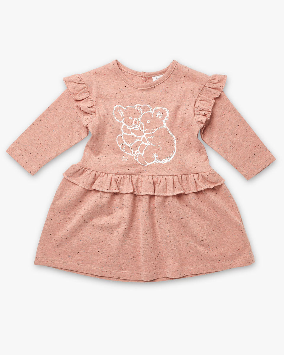 May Gibbs x Walnut Melbourne Nelli Dress Koala Cuddles Pink