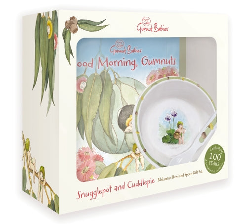 May Gibbs: Snugglepot and Cuddlepie Bowl and Spoon Gift Set (Good Morning Gumnuts)