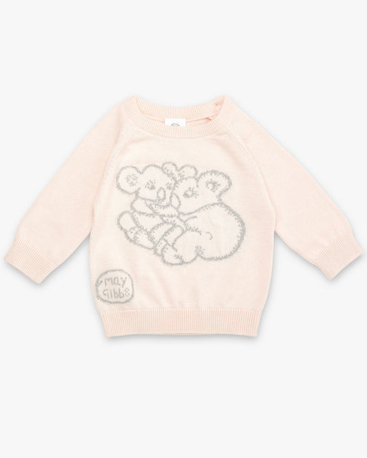 May Gibbs x Walnut Melbourne Cuddle Knit Jumper Koala Pink