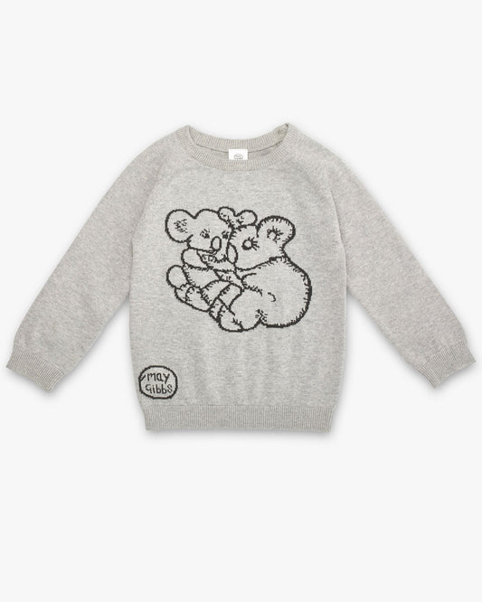 May Gibbs x Walnut Melbourne Cuddle Knit Jumper Koala Grey