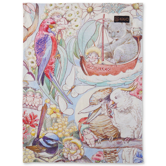 May Gibbs x Kip&Co Bush Friends Linen Tea Towel