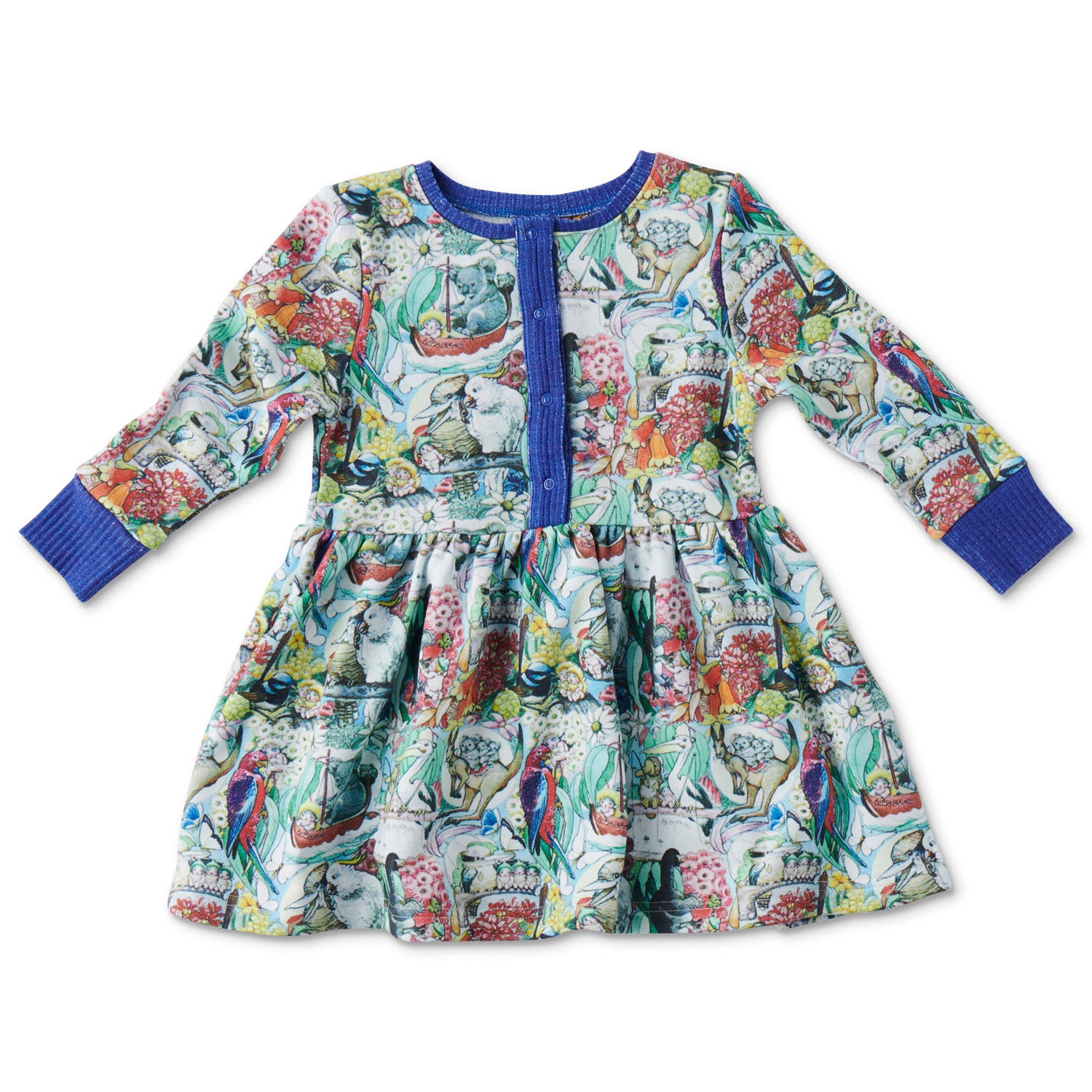 May Gibbs X Kip&Co Bush Friends Long Sleeve Sweater Dress