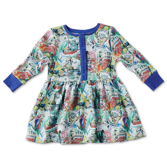 May Gibbs X Kip&Co Bush Friends Long Sleeve Sweater Dress