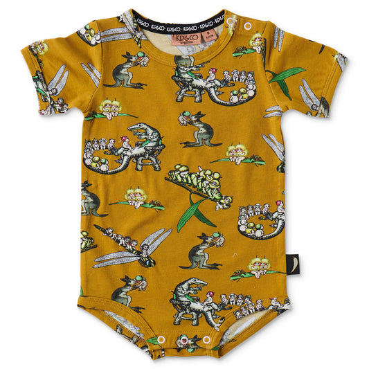 May Gibbs X Kip&Co Desert Daycare Organic Short Sleeve Romper
