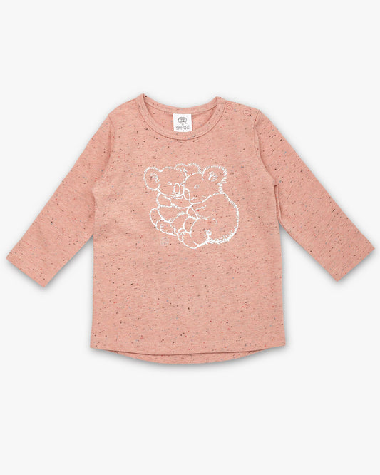 May Gibbs x Walnut Melbourne Leo Long Sleeve Tee Koala Cuddles Pink