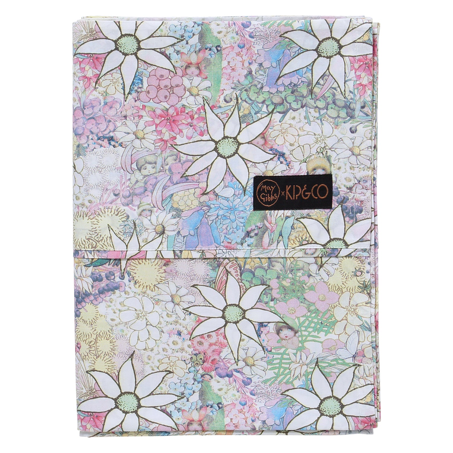 May Gibbs x Kip&Co Flora & Fauna Organic Cotton Flat Sheet