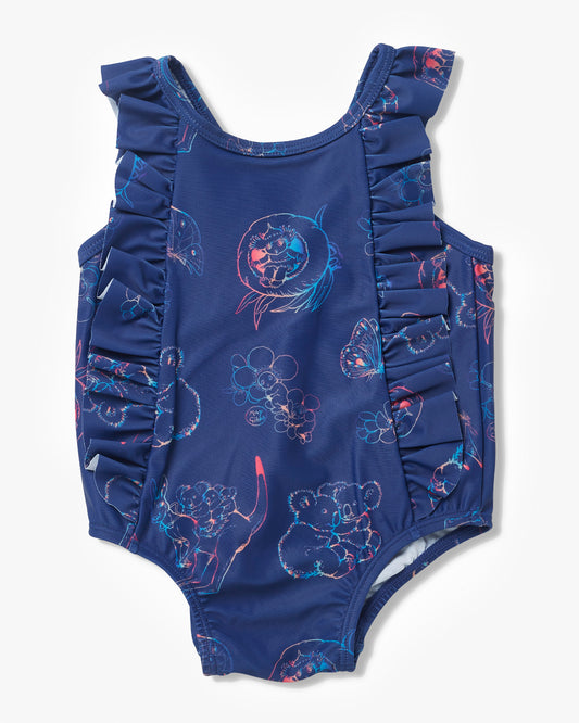 May Gibbs x Walnut Melbourne Piccolo Bather - Rainbows Navy