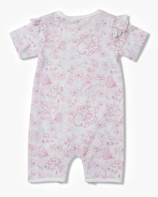 May Gibbs x Walnut Melbourne Rose Frill Romper - Fairy Floss