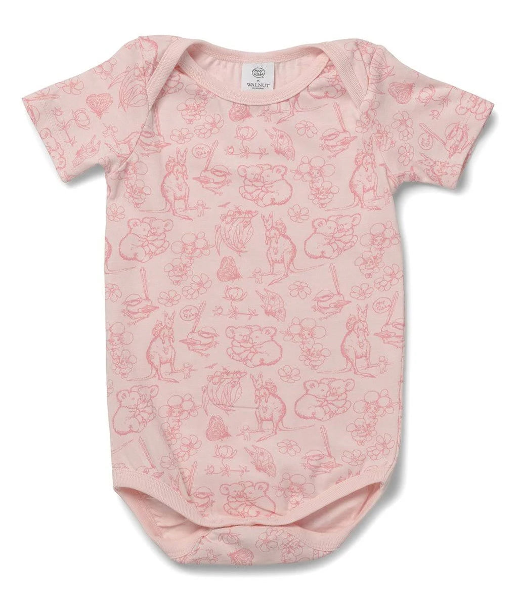 May Gibbs x Walnut Melbourne Wren Onesie Bush Blooms