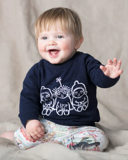 May Gibbs x Walnut Melbourne Cuddle Knit Jumper Bush Baby Blue