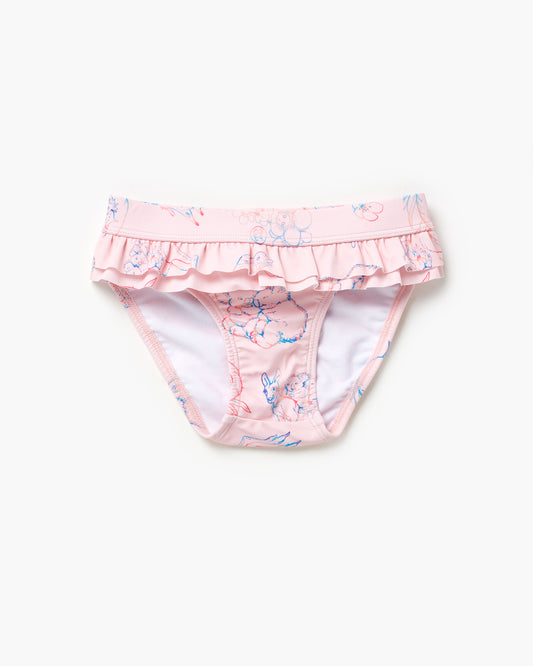 May Gibbs x Walnut Melbourne Magic Frill Brief Rainbows Pink