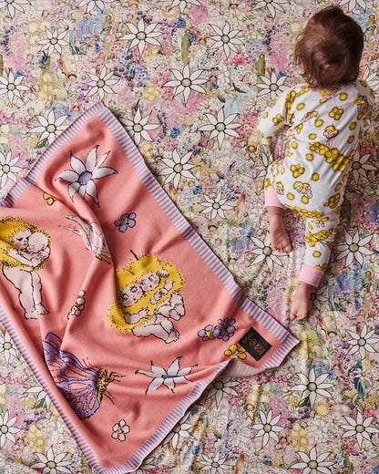 May Gibbs x Kip&Co Flora & Fauna Cotton Knitted Blanket